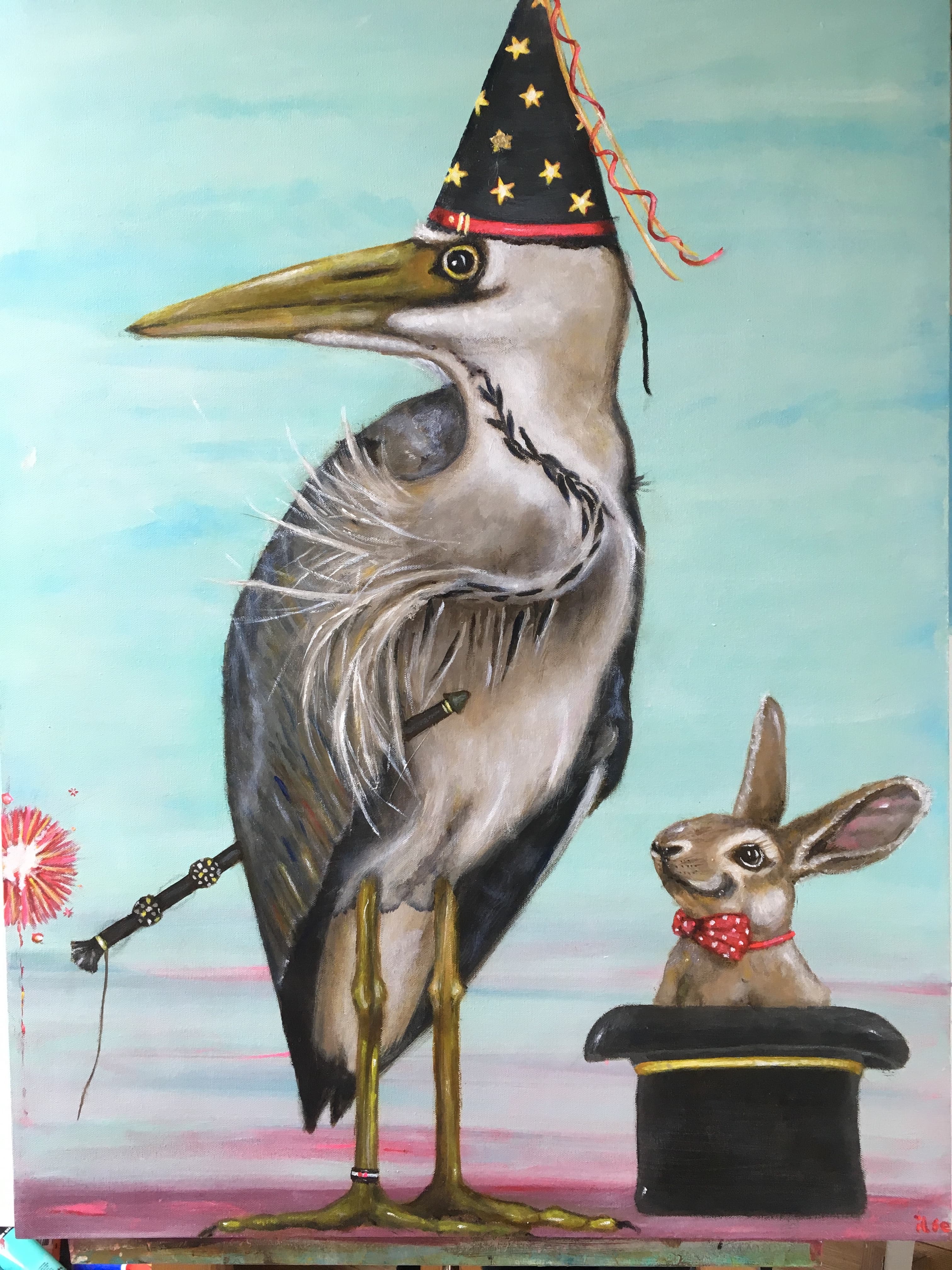 Schilderij: De goochelaar