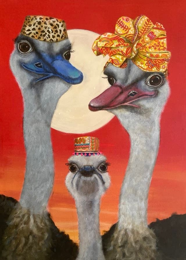 Schilderij: Koningsstruis