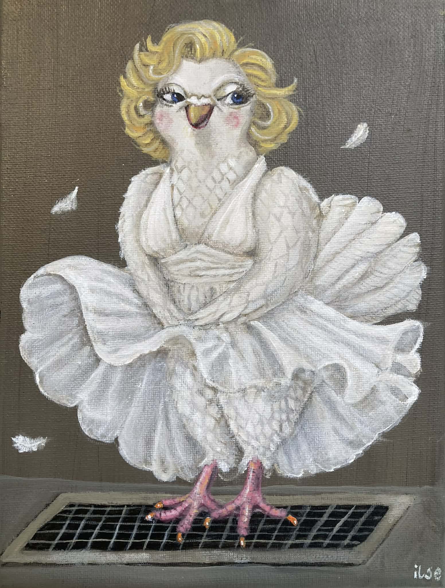 Schilderij: Marilyn in het wit