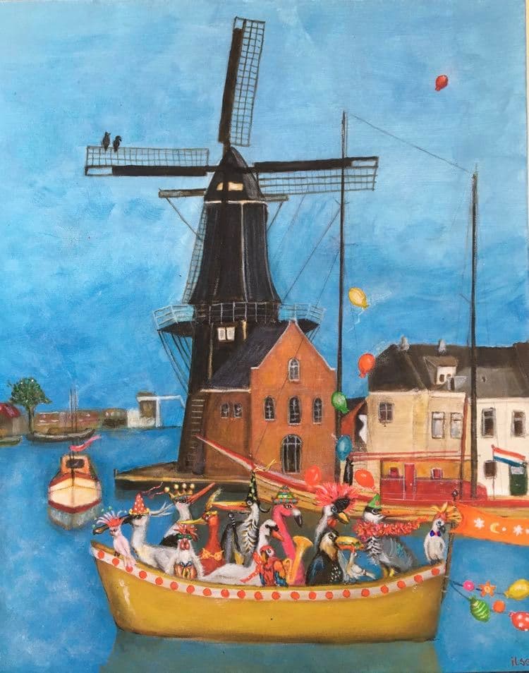 Schilderij: Molen de Adriaan