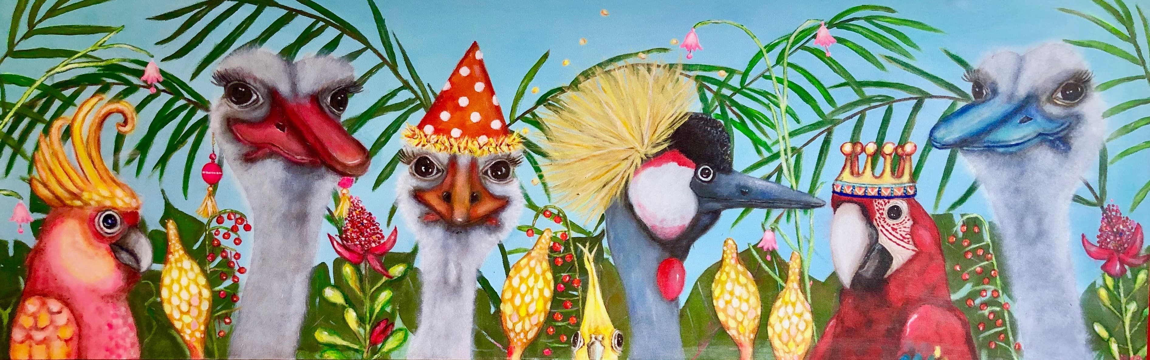 Schilderij: Onder de palmbomen