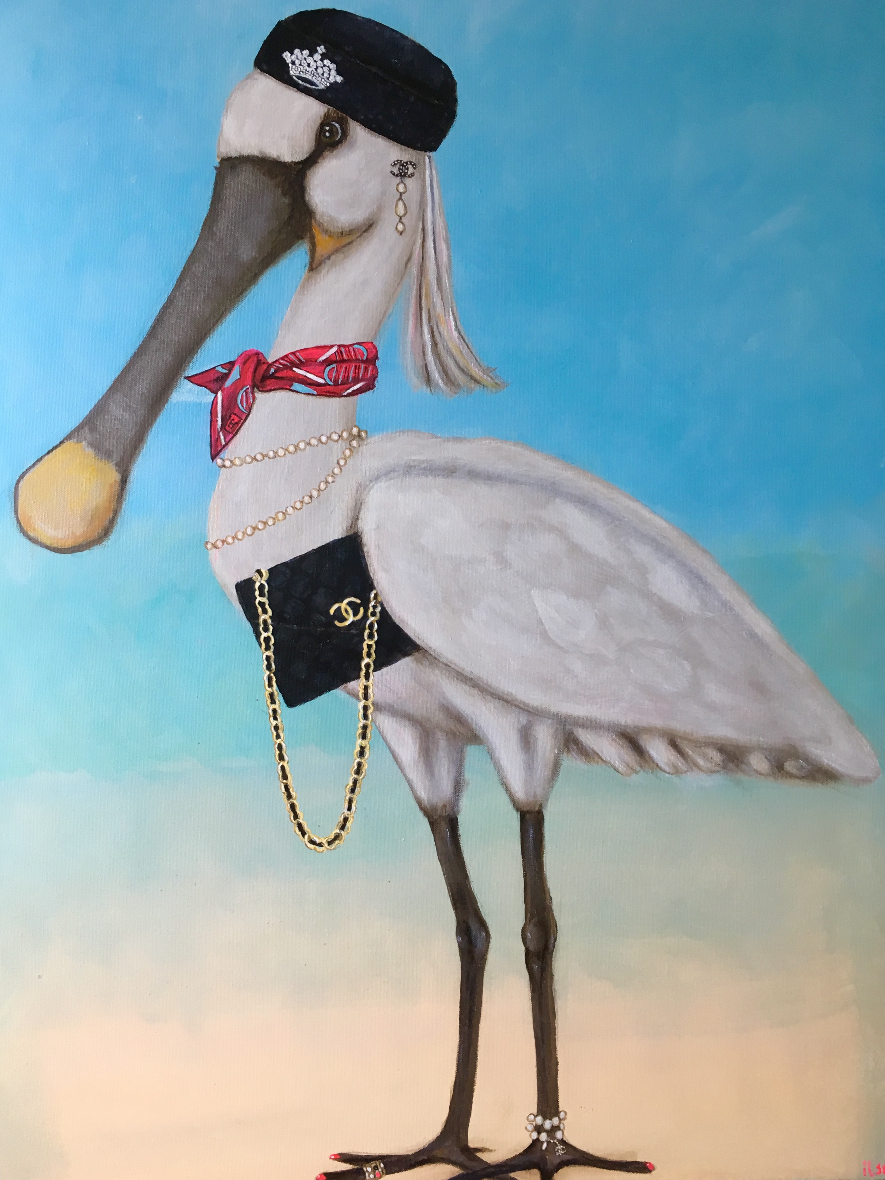 Schilderij: Coco de lepelaar